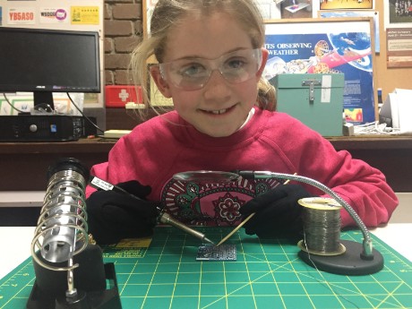 Abigale soldering (5 y.o.) SMT components